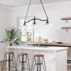 LNC Rustic Kitchen Island Lighting, 3-Light Farmhouse Chandelier for Dining