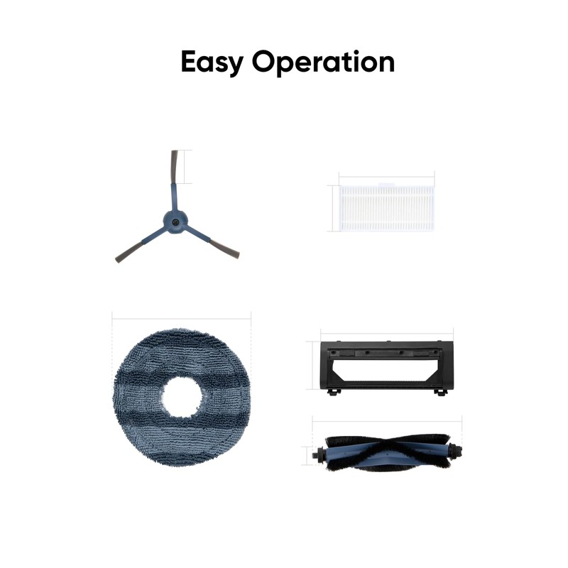 eufy Accessory Kit for Robot Vacuum Omni C20, 2 Side