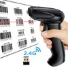 USB Wireless Barcode Scanner,Symcode 2.4GHz Handheld Automatic 1D Laser Barcode