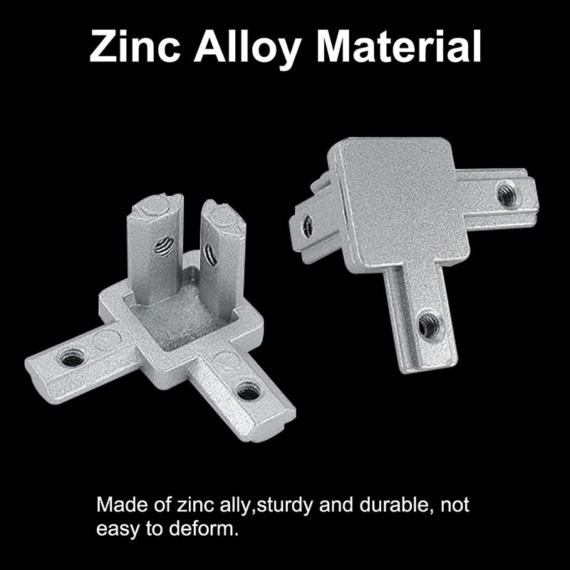 INCREWAY 8 Pack 3-Way End Corner Bracket Connector, Standard 6mm