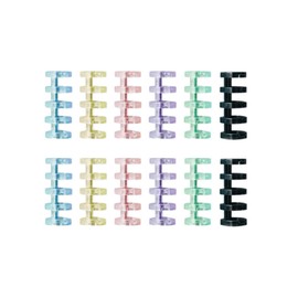Loose-Leaf Binder Rings, Pack of 12, 5 Holes, 6 Colors, Hole Diameter 0.5 inches (12 mm), Loose Ring, Document Organization, Durable Design, Easy to Remove, Suitable for Vocabulary Books, Notebooks