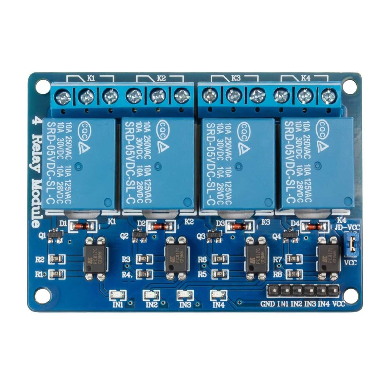 OcioDual Card Relay Shield Optocoupler Module 4 Channel Relay 5V