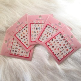 Princess Nail Art Stickers Cartoon Decoration Mix 5 Sheets