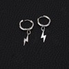 Punk Lightning Hoop Earrings Lightning Bolt Drop Dangle Earrings Jewelry