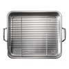 Tramontina Rectangular Roasting Pan with Basting Grill Stainless Steel 16.5-Inch,
