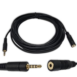 NetSellsIt 10' 2.5mm 4-Pin Backup Camera Extension Cable, M/F TRRS 4C, Male/Female M4 Conductor Gold Plated Connectors, Cord for Dash Cam or Mirror/Rearview Camera (10')