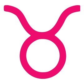NBFU Decals Taurus Zodiac Signs (Pink) (Set of 2) Premium Waterproof Vinyl Decal Stickers for Laptop Phone Accessory Helmet Car Window Bumper Mug Tuber Cup Door Wall Decoration