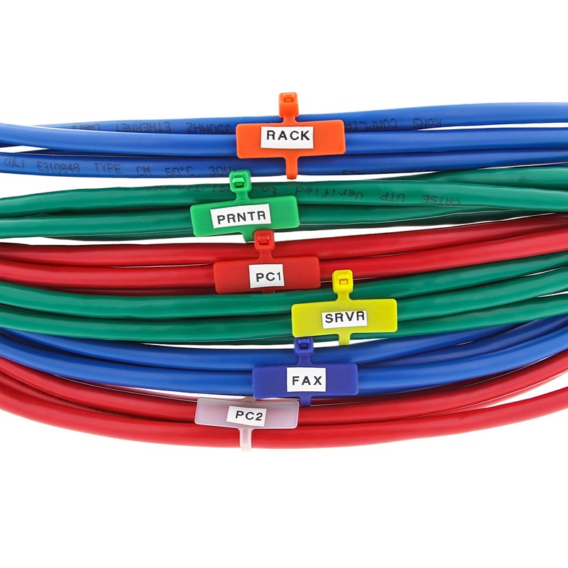 Secure 8 Inch Yellow Label Marker ID Cable Tie -