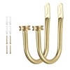 Curtain Holders, 2 Pack Brass Decorative Curtain Holdbacks for Wall