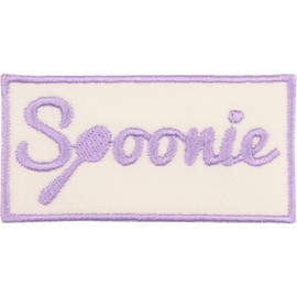 Chronic Illness Spoonie Iron-On Patch - Made in The USA - White, Purple - 3" x 1.5" Rectangle - Fibromyalgia, Arthritis, Crohn's, Chronic Fatigue, Lupus Applique