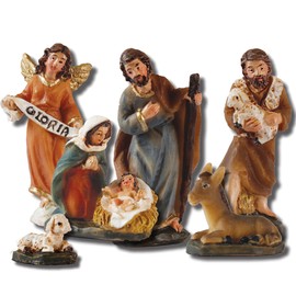 Christmas Nativity Figurine Set Traditional Scene 10 Piece Resin Set - 89297