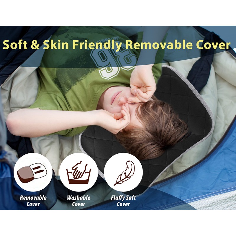 Trekology Inflatable, Practical Pillow for Camping, Outdoor, Backpacking, for Car,
