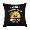 Jesus Lettuce Pray Throw Pillow