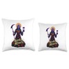 Santa Muerte with Marigolds & Butterflies, Cosmic Hourglass Throw Pillow