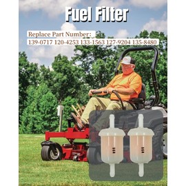 OWNDR 2Pcs 133-1563 127-9204 Fuel Filter Fit for Quest Radius E S Series Fit for Exmark Toro Timecutter Mowers Replace 120-4253
