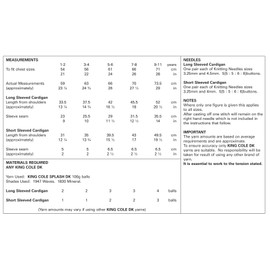 King Cole 4781 Knitting Pattern Girls Easy Knit Long & Short Sleeved Cardigans in Splash DK