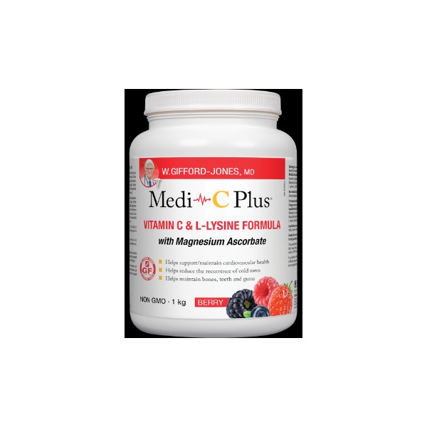 Dr. Gifford-Jones Medi-C Plus With Magnesium Ascorbate (Berry) - 1kg + BONUS