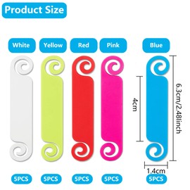 Pack of 25 Cable Labels, 5 Colours, Waterproof, Durable, Cable Marking and Marking of Cables, Reusable, Waterproof Cable Management