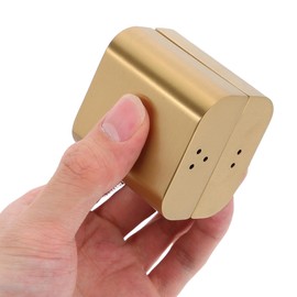 Zerodeko Salt and Pepper Shakers Set 2pcs Stainless Steel Shaker for Salt Powder Sugar Pepper, Spice Dispenser with Adjustable Pour Holes Gold