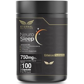 ETERNAL NUTRITION Neuro Sleep: Magnesio Bisglicinato y Teanina (100 Caps) | Bisglicinato, L-Teanina, Apigenina y SAM-e · 100 Porciones · 750 mg · Rela