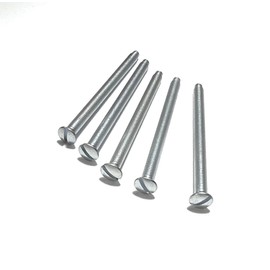 M3.5 (3.5mm x 35mm) Nickel Plated Slotted Raised Countersunk Electrical Socket Screws (Pack of 20)