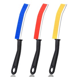 Crevice Cleaning Brush, Bathroom Tile Groove Gap Cleaning Brush,Premium Crevice Cleaning Tool Aluminum Support with 15° Angle,Home Kitchen Groove Gap Window Door Track Tile Groove Bristle (3PCS)