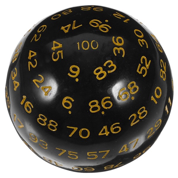 KONTONTY Sturdy Acrylic 100-sided Dice Fun Number Dice for Boys