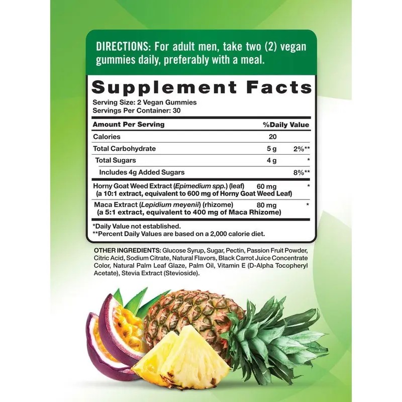 Horny Goat Weed & Maca Root Gummies – 60 Count