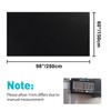 Halero 98" L×60" W Black Car Suede Headliner Fabric with