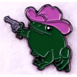 Cowboy Frog Badge Enamel Pin Brooch Cartoon Animal Brooch Badge Jacket Cowboy Backpack Accessories Pin for Backpacks Jackets Hats Bags