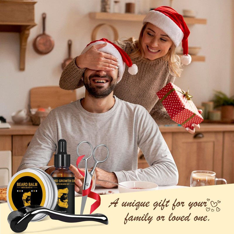 Beard Growth Set, Beard Care Set for Men with Beard