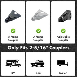 2025 Upgraded Trailer Lock,Heavy Duty Steel Security Trailer Hitch Locks,2 5/16 Inch Couplers Fit,Anti-Theft Weatherproof Hitch Lock for RV,Trailer,Boat & Pickup