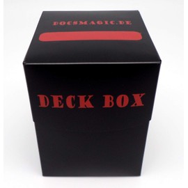 docsmagic.de 4 x Deck Box Black + Card Divider - Card Box Black - PKM - YGO - MTG