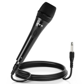 JYX micrófono de Karaoke con Cable dinámico Vocal Cable Desmontable con Interruptor ON/Off micrófono de Mano para Cantar, Fiesta, Sistema PA, AMP, Mezclador