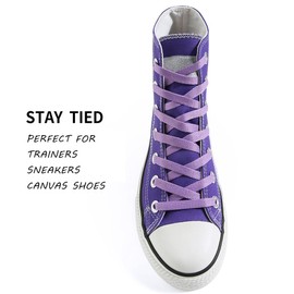 VSUDO 71" Flat Lavender Long Shoe Laces for Sneakers, Light Purple Shoelaces for Sneakers, Replacements Shoe Strings for Women or Men (1 Pair-Light Purple-180CM)