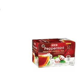 H.E.B Premium Herbal Tea Peppermint 12 Single Cups(compatible with Keurig K Cup Brewers)