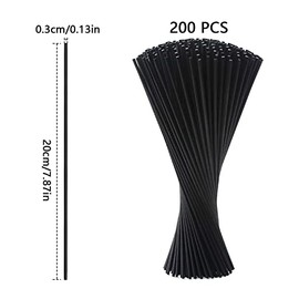 OMIGA OMIGA 200 Stck Raumduft St?bchen Rattanst?bchen fr Raumduft Natrlicher Fasern Diffusor St?cke fr Home Office Ersatz fr Aroma Duft Duft?ldiffusoren (Schwarz)