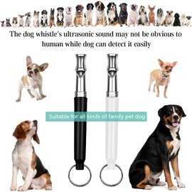UAOOK 2 Pack Dog Whistle, Dog Whistles for Recall, Ultrasonic Stop Barking Silent, Adjustable Dog Training Whistle, with Lanyard