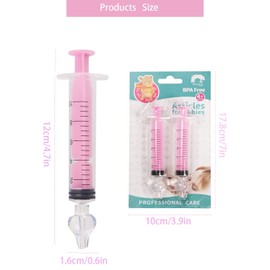 Nasal Irrigator for Baby,10ml Baby Nasal Syringe Irrigator Portable Infant Noses Cleaner Nasal Irrigation Nose Aspirator for Babys Nasal Wash Nasals Cleaner Babys Nose Rinse 2pcs (Pink)