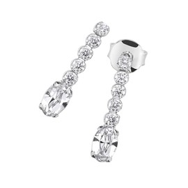 Smart Jewel Ohrhänger Mit Kristallsteinen, Silber 925 Weiss, Onesize 925 Sterling Silber