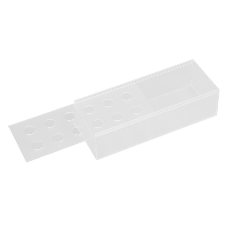 12 Holes Rectangular Flowers Vase With LED Light Clear Acrylic