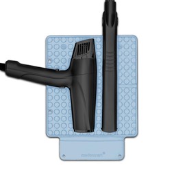 madesmart Large Styling Heat Mat - Grey | Vanity Collection | Heat-Resistant Silicone | Vanity & Countertop Protection | Wrap-Around Fold for Travel