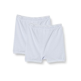 Atsugi 8580F2AS 8580F2AS Women's Shorts, Cotton Blend 2-Piece Set, 1/4 Length, lavender, L