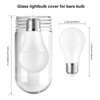 LIFEHIM Blue Glass Globe Bulb Cover, Light Bulb Protector Cage