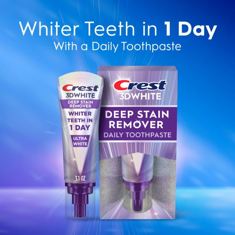 Crest 3DWhite Brilliance Deep Stain Remover Ultra White Toothpaste -