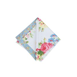 C&F Home Cottage Rose Single Napkin Floral Cottage Reversible Floral 20" X 20" Valentine's Day Machine Washable Dinner Cloth Napkin 20" x 20" RED