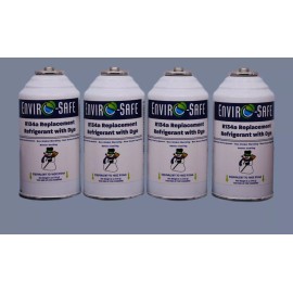 Envirosafe R 134a Refrigerant Replacement w/ UV Dye | 4 Cans, EnviroSafe, 6oz