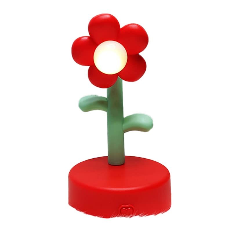 Mini LED Desk Lamp, Cute Flower Table Lamp, LED Night