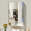 WEER 20X30 Inch Brushed Nickel Bathroom Mirror, Brushed Silver Metal