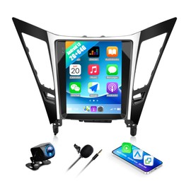 Camecho 2G+64G Android 13 Car Stereo for Hyundai Sonata 2010-2015 with Wireless Carplay Android Auto 9.7 inch Touch Screen Car Radio with Bluetooth, GPS, EQ, WiFi + AHD Backup Camera & MIC